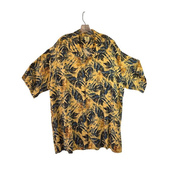 Morro Bay 90s Hawaiian Shirt Sz XL Tropical Print Rayon Korean Made WPL19325 - Picture 2 of 7